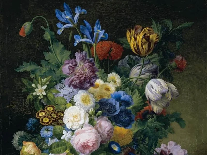 1743-Jean-Pierre-Xavier Bidauld - Natura morta con fiori